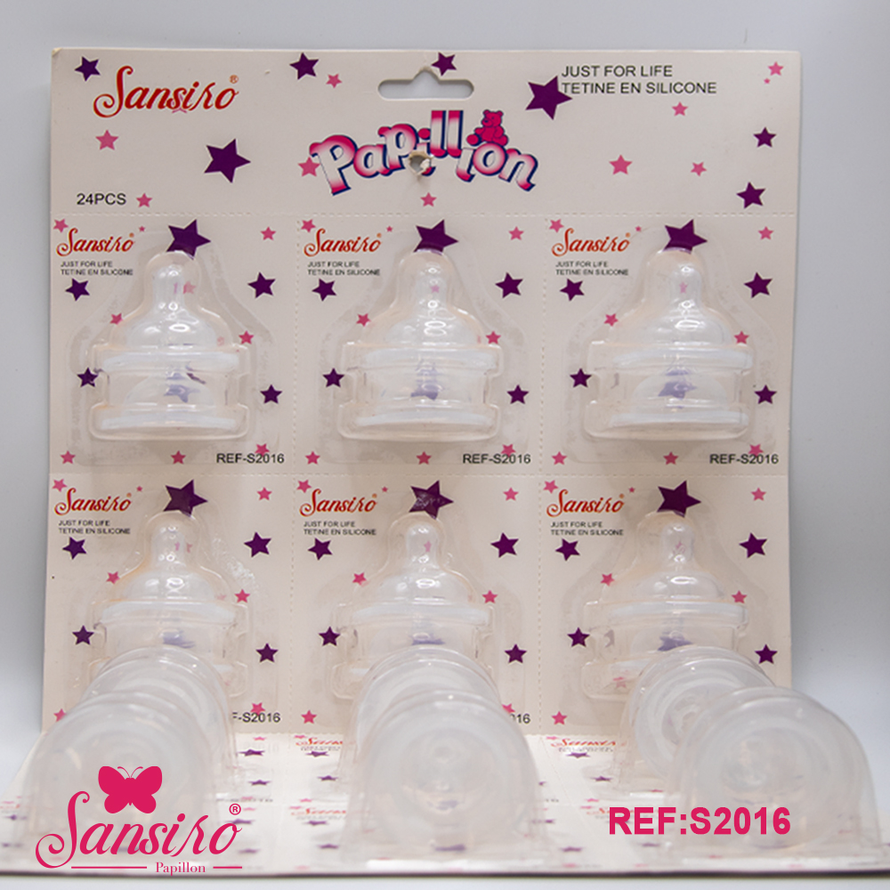 tétine en silicone alimentaire base large.