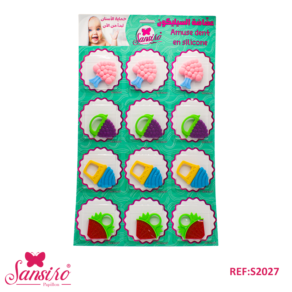 amuse dents en silicone alimentaire.