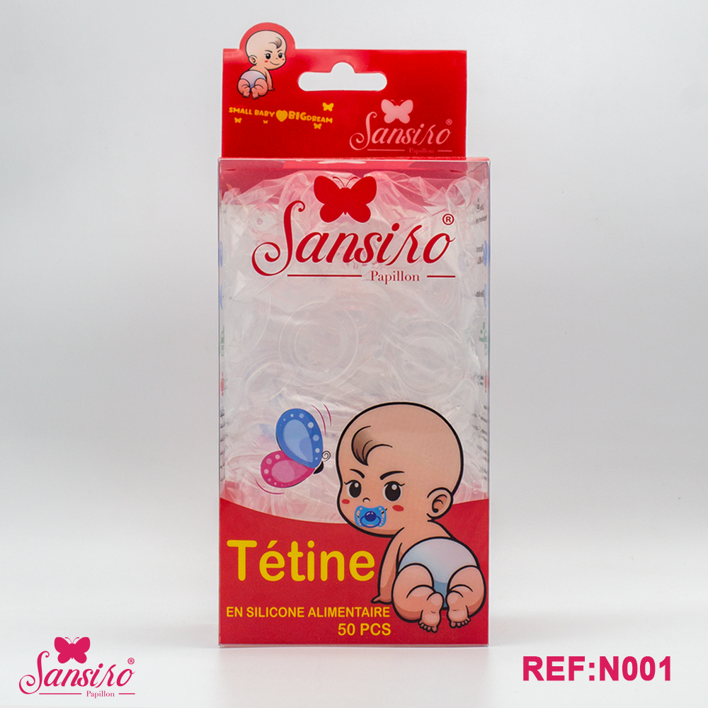 tétine standard en silicone alimentaire.